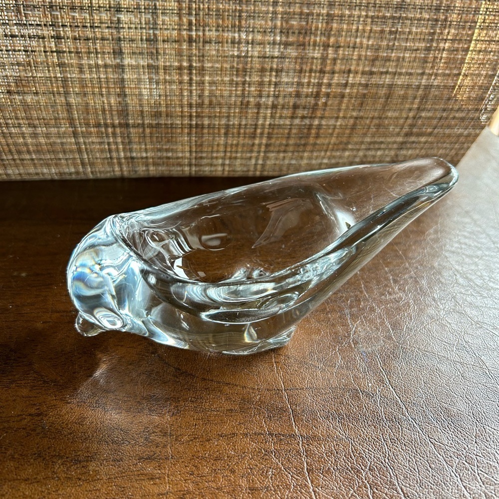 Clear Vintage 1960's Art Vannes Crystal Bird